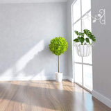 2 stuks houder voor bloemhouders, wandhouders hangmanden, lantaarn wandhouder uit, hangende ijzeren kunst buiten met bladpatroon hangende mand voor tuinvogelhuisjes, windspel (wit)