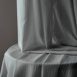 Gordijnen, gestreepte gordijnen met ogen, grijs, 140 x 160 cm, half-transparant, set van 2 gordijnen met ogen, met strepen, decoratie, voor kinderkamer, woonkamer, slaapkamer