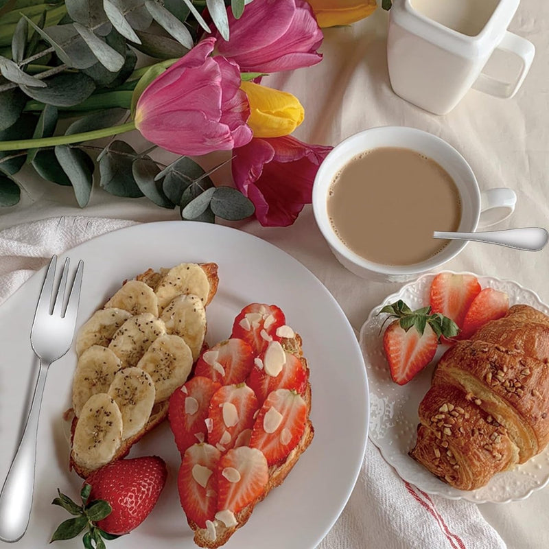 24 stuks 14,5 cm taartvorken, dessertvorken, roestvrij stalen set