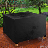 Tuinmeubelhoes, rechthoekig, zwaar uitgevoerd 420D Oxford-weefsel, zeildoek tuinmeubelen, waterdichte beschermhoes, anti-UV zeildoek voor tuintafels, terrasmeubilair (125 x 125 x 74