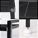 4-laags metalen planken opbergplank boekenkast staande plank 4-laags zwart 35,5 x 30 x 147 cm