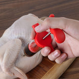 Vleesspuit marinadespuit 30 ml BBQ braadspuit van kunststof met 3 naalden kruidenspuit vleespyze voor BBQ Grill vlees rund