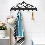 Sleutelhaak, sleutelhouder voor thuis, sleutelhouder, sleutelhangermuur, zwart sleutelrek met 7 haken, metalen sleutelrek voor thuismuurhaken, sleuteldecoratie