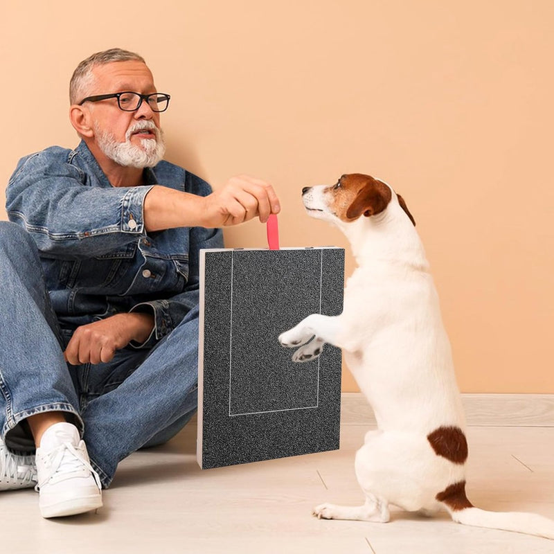 Krabton: Multifunctionele honden krabplank met traktatie - schuurpapier Krabton: Multifunctionele honden krabplank met traktatie - schuurpapier