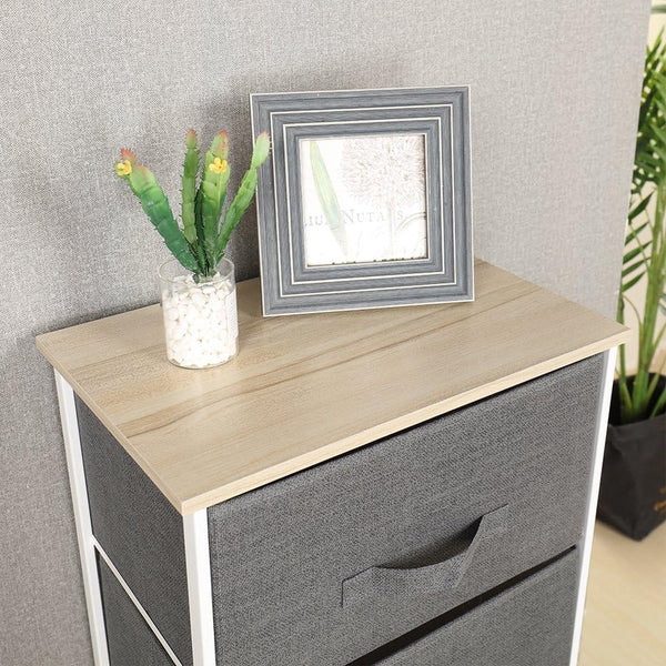 ladekast met 4 laden, organisatorisch meubilair, textiel opbergkast voor slaapkamer, woonkamer of - kleine ladekast met beige, 45 x 30 x 94 cm, 45 x 30 x 94 cm