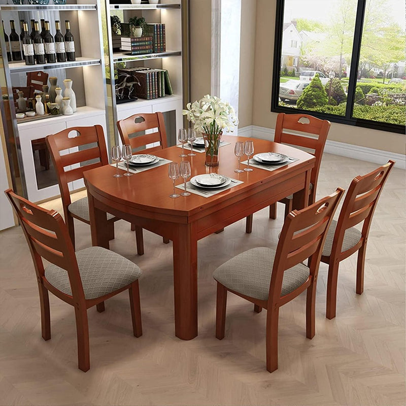 Stretch Diamond Mesh Waterdichte Eetkamerstoelhoezen Eetkamerstoelhoezen Keukenstoelhoezen met gesp (Taupe, 6)