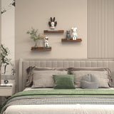 40 cm lange wandplanken, rustieke zwevende planken, fotolijst voor woonkamer, keuken, kinderkamer of slaapkamer, 3 stuks met verschillende maten