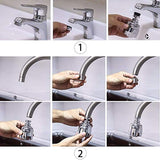 360 ° draaibare wastafel kraan geavanceerde bubbler kraan beluchter waterbesparende kraan filter kraan beluchter filter kraan spray instelling sproeikop voor badkamer keuken (kort)