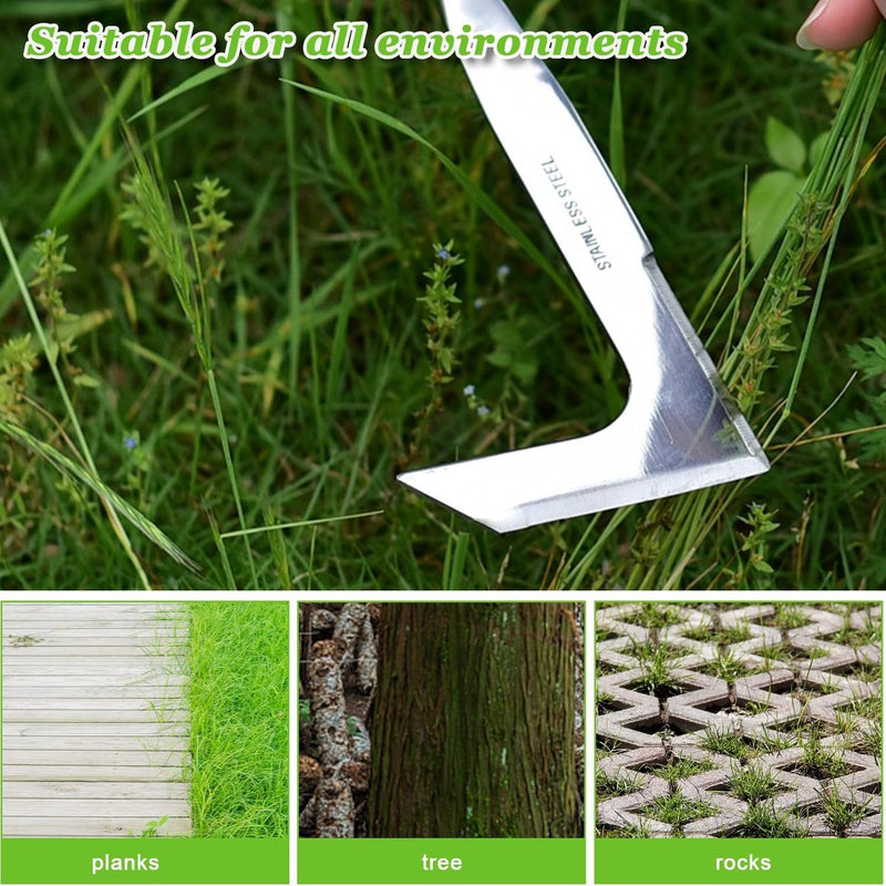 Voegenkrabber onkruidmes voegenreiniger onkruidschraper dubbelzijdig scherp roestvrij stalen mes voor het verwijderen van onkruid en mos