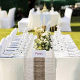 Macramé tafelloper 30 x 274 cm tafelloper beige boho jute tafelloper met kwastjes rechthoekig voor landhuisstijl bruiloft verjaardag feestelijk huis keuken koffie tafel decoratie