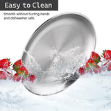 2 stuks rond servies van roestvrij staal, dienblad, ovaal bord, vleesgerecht, rijstbord, ovale borden, retro mat, rond serveerbord, zilveren schotel