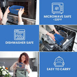 Broodtrommel met vakken, 2000 ml, broodtrommel voor kinderen en volwassenen, slacontainer, slabox, lekvrij, bento box, snackbox met 4 vakken, slakom voor school, kantoor, BPA-vrij