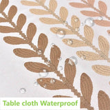 Tafelzeil Tafelkleed PVC Tafelkleed Kunststof Tafelkleed Buiten Vierkant Tafelkleed Waterdicht Veeg Schoon Tafelkleed Eettafelhoes (137 x 275 cm, Koffiebladeren)