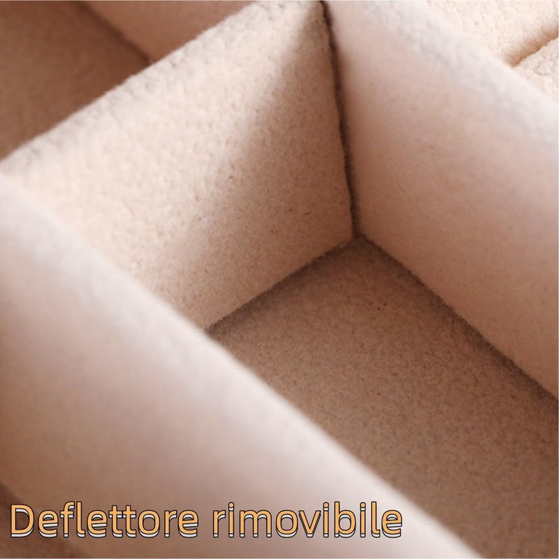 Sieradendoosje met initiële letter M, juwelenkistje met bloem, klein reis-sieradenkistje met spiegel