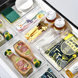 Set van 20 lade-organizers, 4 maten, apart organisatiesysteem, kunststof, antislip cosmetica-organizer, voor make-uplade, kaptafel, bureau, badkamer, keuken (helder)