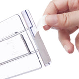 Kunststof ladeverdeler, verstelbaar, set van 8 (30,99 - 55,12 cm), transparante ladeverdeler, lade-organizer voor keukenopslag, slaapkamer, commode, met dubbelzijdig plakband