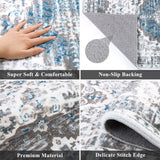 Tapijt Runner Hal Antislip 60 x 180 cm Boho Halkleed Runner Grijs Wasbaar Bedtapijt Slaapkamer Vintage Tapijt Runner Hal Runner Tapijt voor Hal, Keuken, Slaapkamer