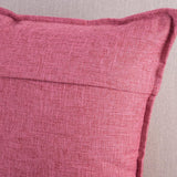 Set van 2 linnen kussenslopen, zachte decoratieve kussenslopen voor bank, slaapkamer, roze, 45 x 45 cm, vierkant