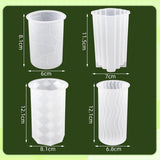 Kaarsenvorm Siliconen 4-delig, Kaarsenvormen voor gietset, 3D DIY Kaarsen Siliconenvorm Kaarsengietvormen voor handgemaakte zeep, geurkaarsen, knutselornamenten, kaarsen DIY-vormenset