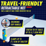 Professionele tafeltennispeddelset met intrekbaar net (montageklemmen), ballen en palen (4 sterren) Tafeltennisaccessoires, geavanceerd binnen- of buitenspelen, opbergtas