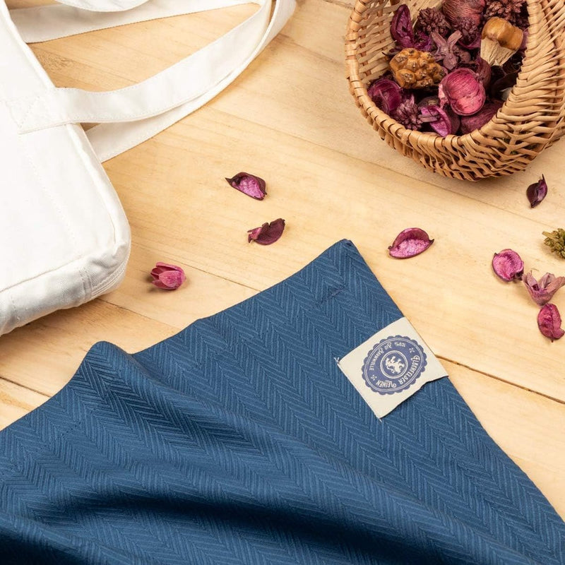 Originele sprei, tijdloos visgraatdesign, 150 x 220 cm, verrekijker, 100% biologisch katoen, zomerdeken, bankdeken, katoenen deken, bedsprei