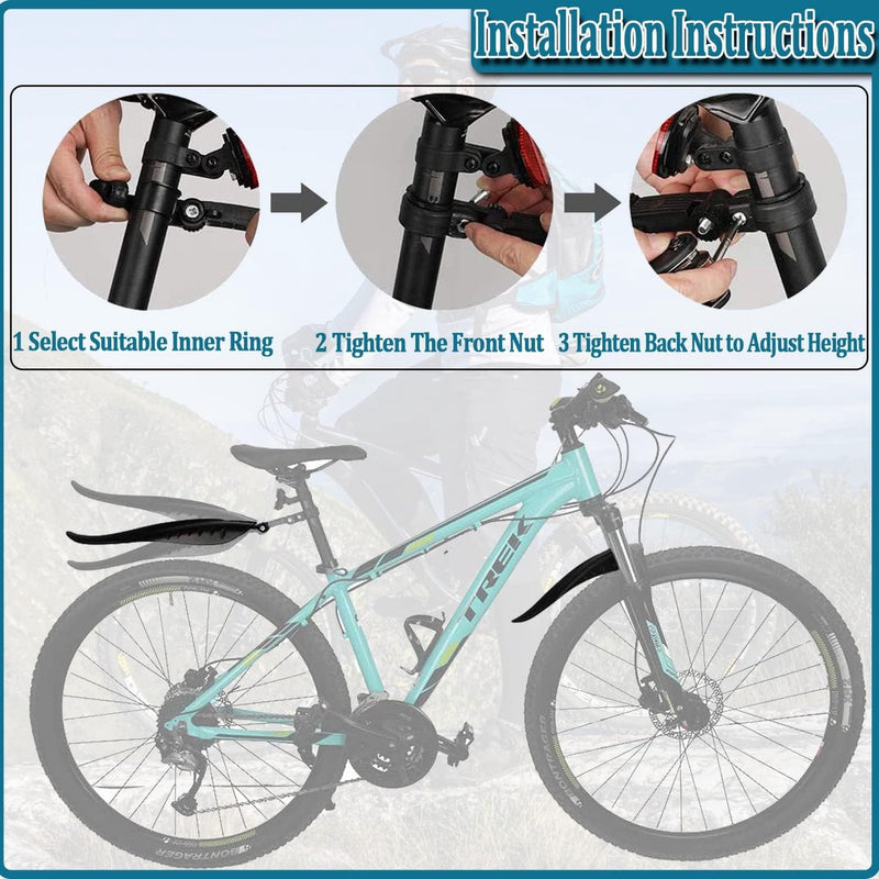 Fietsspatbord mountainbike verstelbare universele spatbordenset voor achter fietsbeschermplaat wielbescherming fiets vuilvanger voor stadsfiets