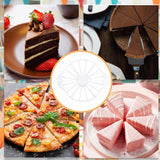 Taartverdeler, 1 stuk ronde taartverdeler, taartverdeler, kunststof taartverdeler voor het snijden van 14/16 identieke taartstukken (wit)