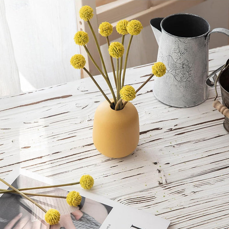 18 stuks droogbloemen, gedroogde bloemen, kunstbloemen, natuurlijke bloemen, gedroogde decoratieve bloemen, kunstbalbloemen, voor bloemstukken, bruiloft, thuis, hoge vaas