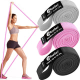 Fitnessband, geweven weerstandsbanden, lange weerstandsbanden, antislip, theraband, gymnastiekband, optrekband voor krachttraining, crossfit, yoga, home-workout
