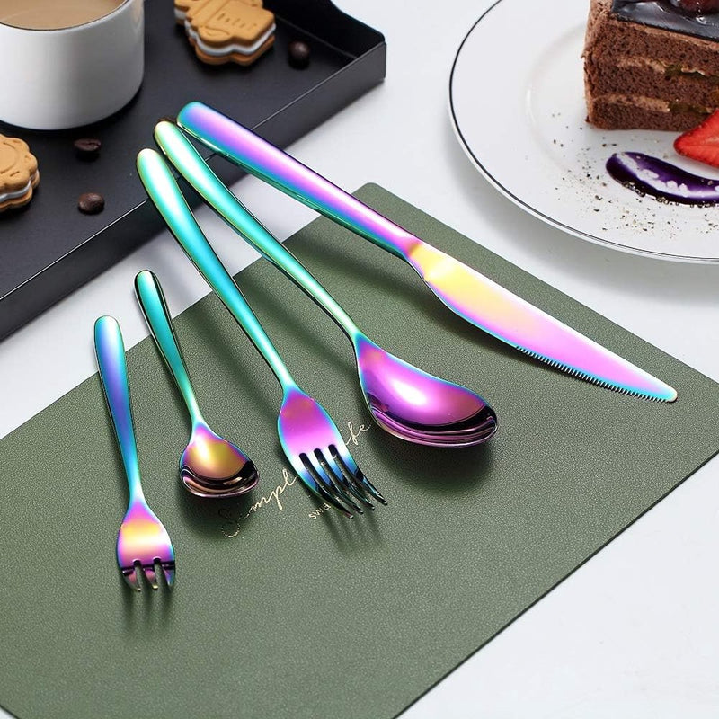 24/30 Piece Cutlery Set (Black/Gold/Copper/Rainbow)