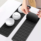 Siliconen droogkussen, 2 stuks, siliconen sponsframe, keukenaanrecht, tidaling apparaat, siliconen afvoerkussens zijn geschikt voor sponskwast voor sponskwast (zwart)