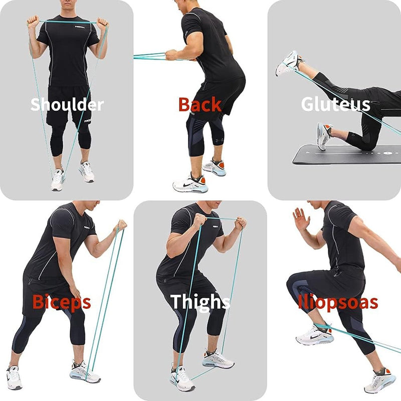 Weerstandsbanden, set weerstandsbanden voor krachttraining, pull-up fitnessbanden, banden krachttraining voor fitness/sport/spieropbouw, optrek/yoga/crossfit