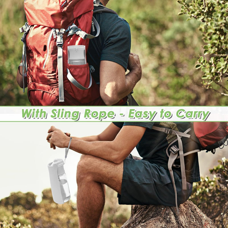 Waterfles voor honden, 550 ml, opvouwbare hondendrinkfles, draagbare drinkfles voor honden voor onderweg, waterbak voor huisdieren, lekvrij, waterdispenser voor honden, wandelen, reizen en