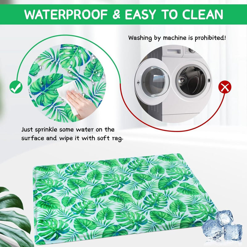 Koelmat voor honden, koelkussen voor honden en katten, koelmat voor huisdieren, niet-giftige gel-zelfkoelende mat, opvouwbaar, koelkussen voor warme zomer, 50 x 65 cm