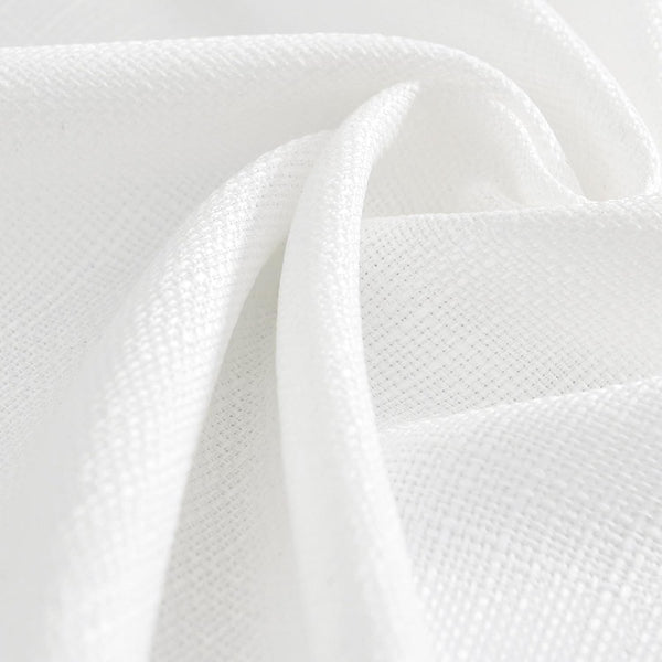 Gordijnen met witte linnen textuur, semi-transparant, met inslagringen, lichtfiltering, privacy, gordijn met inslagringen, voor woonkamer, slaapkamer, 130 B x 225 cm (130 B x 225 H) 2