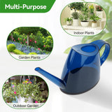 Gieter voor kamerplanten, 1,2 l, plantengieter met lange uitloop, kleine kan, transparant voor tuinbloem (blauw)