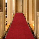 Vloerloper, 90 x 300 cm, antislip, voetmat, vuilloper met antislip achterkant, vuilmat, ingangsmat, deurmat, tapijtloper voor ruimtes, gangen, entrees, rood