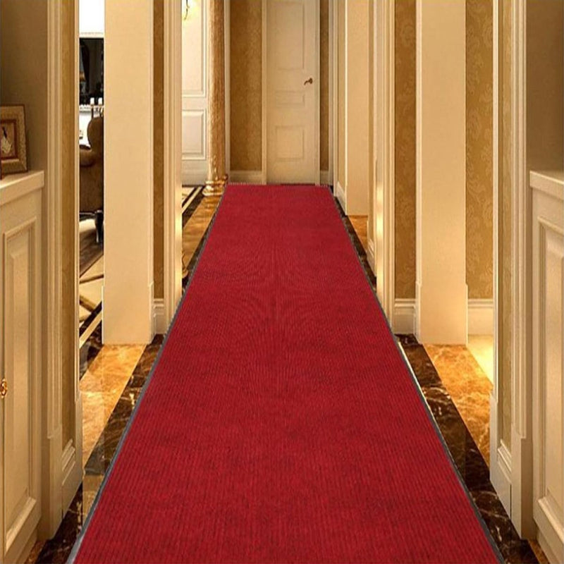 Vloerloper, 90 x 300 cm, antislip, voetmat, vuilloper met antislip achterkant, vuilmat, ingangsmat, deurmat, tapijtloper voor ruimtes, gangen, entrees, rood