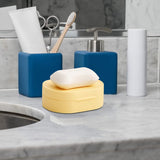 4 stuks waterdichte zeepbakjes met deksel, draagbare reiszeepdoos, kleurrijke creatieve zeepdoos, kunststof zeepbox voor zakenreizen, toerisme, fitnessstudio, zwembad, geel, roze, blauw, groen