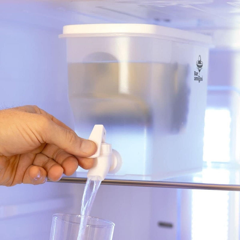 3,5L Plastic PETG Waterdispenser met Kraan Reisbureau Drankjes Hervulbaar Ideaal voor Ijsthee Koelkast Camping Sapdrankjes - Houdt 3,5 Liter