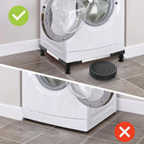 Mini-koelkaststandaard met 4 sterke voeten, universele wasmachine- en drogerbasis Verstelbare koelkaststandaard, multifunctionele wasmachinebasis voor kleine apparaten, zwart