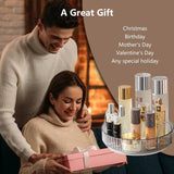 Roterende make-up organizer voor kaptafel, roterende cosmetische opslag (1 laag, rookgrijs)