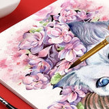 Penselenset acrylverf 15-delige penselenset schilderen, penselenset voor olie, aquarel, gouache, olieverf penselen, inclusief pop-up draagtas met paletmes en 2 sponsjes