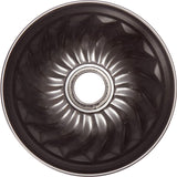 Bundt-cakevorm Ø 22 cm, stabiel en coating voor sappige cakevorm, ronde pan met antiaanbaklaag (kleur: zwart, aantal: 1