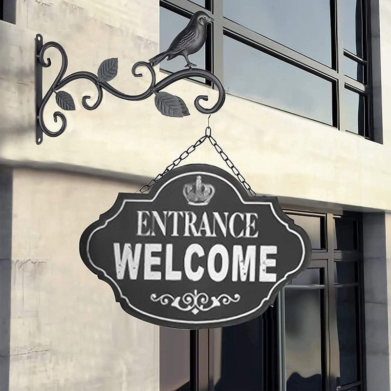 2 stuks bloemenhanghouders, wandophangmandhouders, wandophanging, plantenhouder, ijzeren plantenhanghaken, voor vogelhuisjes, plantenbakken, lantaarns, met 4 schroeven, 4 expansiebuizen