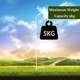 8 stuks herdershaken van metaal, tuinstok, tuinsteker met haken voor zonnelampen, lantaarns, bruiloften, plantenmanden, bloemenbol 90 cm, wit