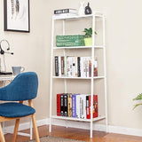 4-laags metalen planken opbergplank boekenplank thuisplank opbergeenheid staande planken 4-laags wit 60x35,5x147cm