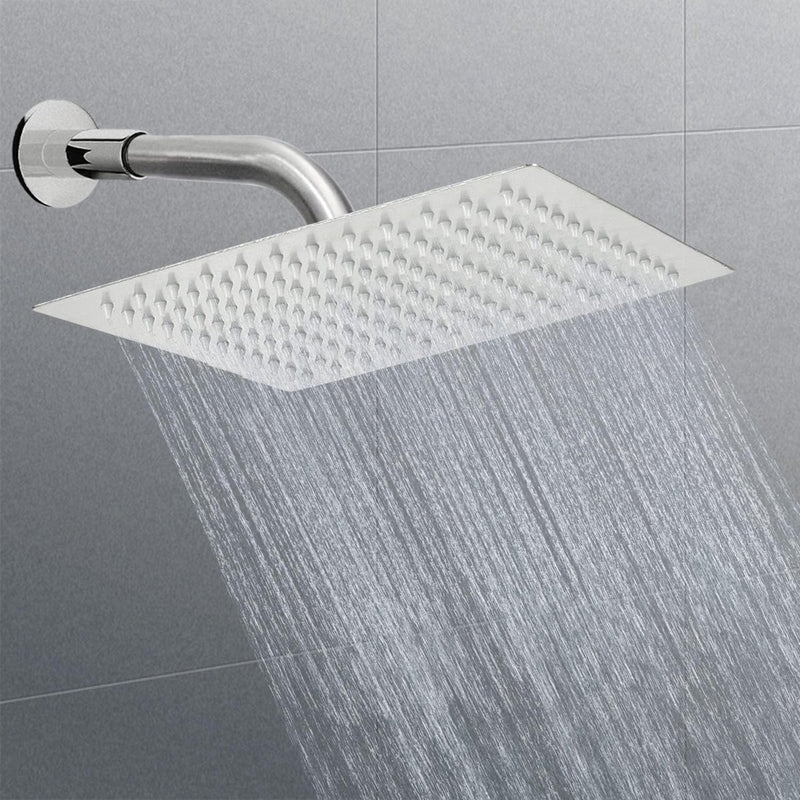 Vierkante douchekop, 50 x 50 cm, regendouchekop, vaste vierkante douches, vierkante douchekop van roestvrij staal met G1/2-schroefdraad voor badkamer Vierkante douchekop, 50 x 50 cm, regendouchekop, vaste vierkante douches, vierkante douchekop van roestvrij staal met G1/2-schroefdraad voor badkamer