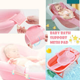 Babybadmat, badzitje voor baby's, babybadmat, met mesh, verstelbaar, antislip met veiligheidsgordel, babybadmat, babybadmat, babybadmat voor pasgeborenen peuters