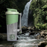 Shaker met bal, eiwitshaker, waterfles, drinkfles, BPA-vrij, shaker proteïneshake, 700 ml, duurzaam, lekvrij, geurneutrale shakebeker, 700 ml, groen